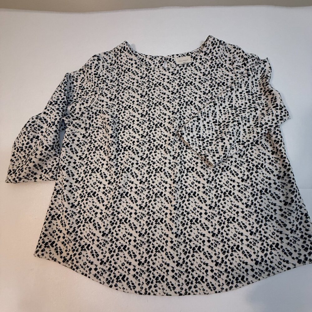 MELLODAY THREE-QUARTER SLEEVE TOP BLOUSE 1X